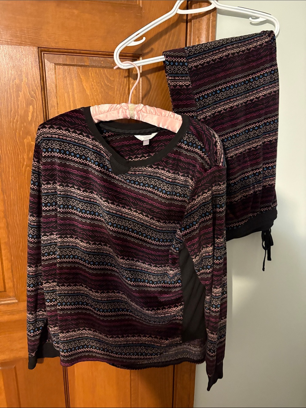 Secret Treasures Purple Patterned Crew Neck Sweater Set XL 16/18. Good condition